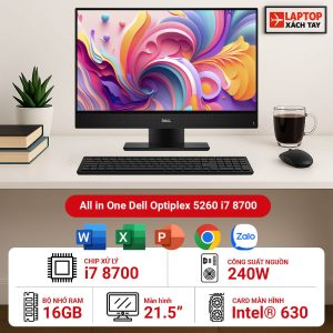 Máy tính để bàn All in One Dell Optiplex 5260 i7 8700 RAM 16GB FHD | Hàng nhập khẩu 99%