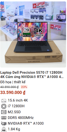 Top 5 Laptop Dell Precision đáng mua nhất tháng 9 2025 tại Laptopxachtayshop