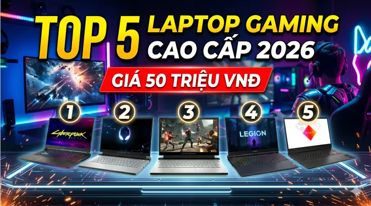 Top 5 Laptop gaming cao cấp cho game thủ và dân sáng tạo 2026